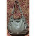 A Very Beautiful Gray Leather Braun Buffel Handbag