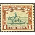 North Borneo 1939 1c Green & Red Brown Mint MM ...