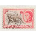 CAYMAN ISLANDS 1959 QE2 IGUANA LIZARD WILDLIFE ...