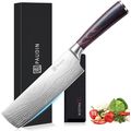 PAUDIN Nakiri Knife - 7" Razor Sharp Meat Cleav...