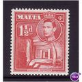 MALTA 1938 1 1/2d SCARLET SG 220 M MINT