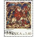 POLAND, Stained glass, flight into Egypt, red 1...