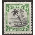 Cook Islands 1920 SG70 1/2d Black & Green Mount...