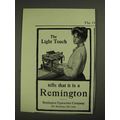 1903 Remington Typewriter Ad - The Light Touch