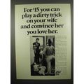 1970 After Six Formal Wear Ad, Play Dirty Trick...