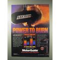 1992 MotorGuide Stealth Outboard Motor Ad - Power to Burn