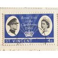 St Vincent 1966 Royal Visit 4c QEII Duke Edinbu...