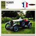 Collectors Club card. Classic Cars. Salmson GS