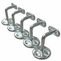 SET OF 5 SILVER BANNISTER BRACKETS Metal Rail S...