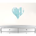 12" Farmhouse Turquoise Large Wooden Heart