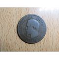 France 1856D Napoleon III 10 Centimes Coin