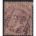 India 1882 - 90 QV 1 Anna Brown Purple Used SG ...