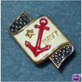 US Navy Relief Society Sterling Screw Back Pin ...