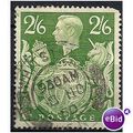 1942 SG476a 2/6d Yellow-Green Fine Used - cut p...