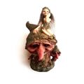 16cm Pixie Troll on Toadstool - Pixie Hand On Chin