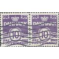 DENMARK, Wave design (pair), violet 1940, 10ore