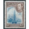 Bermuda 1943 SG111a 1 1/2d Blue & Brown Mounted...