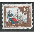 BERLIN -1967 10pf+5 'HUMANITARIAN RELEIF FUNDS'...