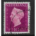 NETHERLANDS 1947 10c PURPLE QUEEN WILHELMINA SG...