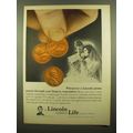 1965 Lincoln National Life Ad - Whenever a Penny Passes