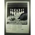 1971 AMF Bowling Equipment Ad - Strikes and Spares