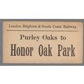 LONDON BRIGHTON & SOUTH COAST RLY LUGGAGE LABEL...