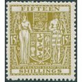 New Zealand 1940 15s. sage-green Postal Fiscal ...