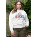 Gray Pumpkin Graphic Plus Size Pullover Sweatshirt
