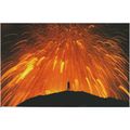 Frimerkjasalan: Erupting Volcano at Fimmvorduha...