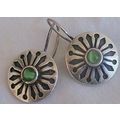 Oriental green cat eye earrings