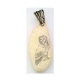 Scrimshaw Owl Pendant 3