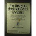 1989 Merit Ultra Lights Cigarettes Ad - If at first you don't succeed, try ours