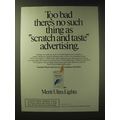 1989 Merit Ultra Lights Cigarettes Ad - Too bad there's no such thing as