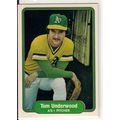 1982 Fleer baseball card 109 Tom Underwood- Ath...