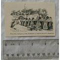 Vintage engraving - Yew Hedge, Cleve Prior Mano...