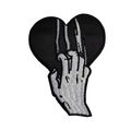 Torn Heart Iron On Patch Horror Sew Black White...