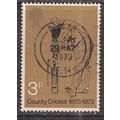 GB 1973 QE2 3p County Cricket used SG 928 ( C12...