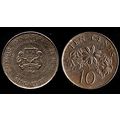 Singapore Ten Cents 1986 Used Coin 10c Plant Co...