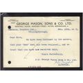 GEORGE MASON SONS & CO LTD,ASTON,BIRMINGHAM , 1...