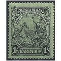 Barbados 1925 SG237 1/- Black/Emerald Mounted M...