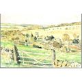Naunton, Gloucestershire - art postcard c.1990s