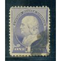 Used 212 1c Benjamin Franklin Barely Clears M01337