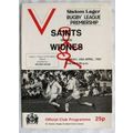 1983 programme St. Helens v. Widnes, 24/4