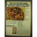 1970 Minute Rice Ad - Beef Skillet Fiesta