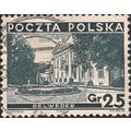 POLAND, Belweder Palace, blue-black 1935, 25 Gr...