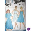 Vintage 1970 Womens Sun Dress fitted top full s...