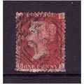 GREAT BRITAIN 1858-79 QV SG44 1d RED BROWN PLAT...