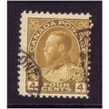 CANADA 1922 4c OLIVE YELLOW SG 249 FINE USED #4
