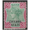 Chamba (ICS) 1895 SG18 1 Rupee Green & Carmine ...