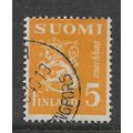 FINLAND 1930 LION 5M YELLOW SG 379B FINE USED#2